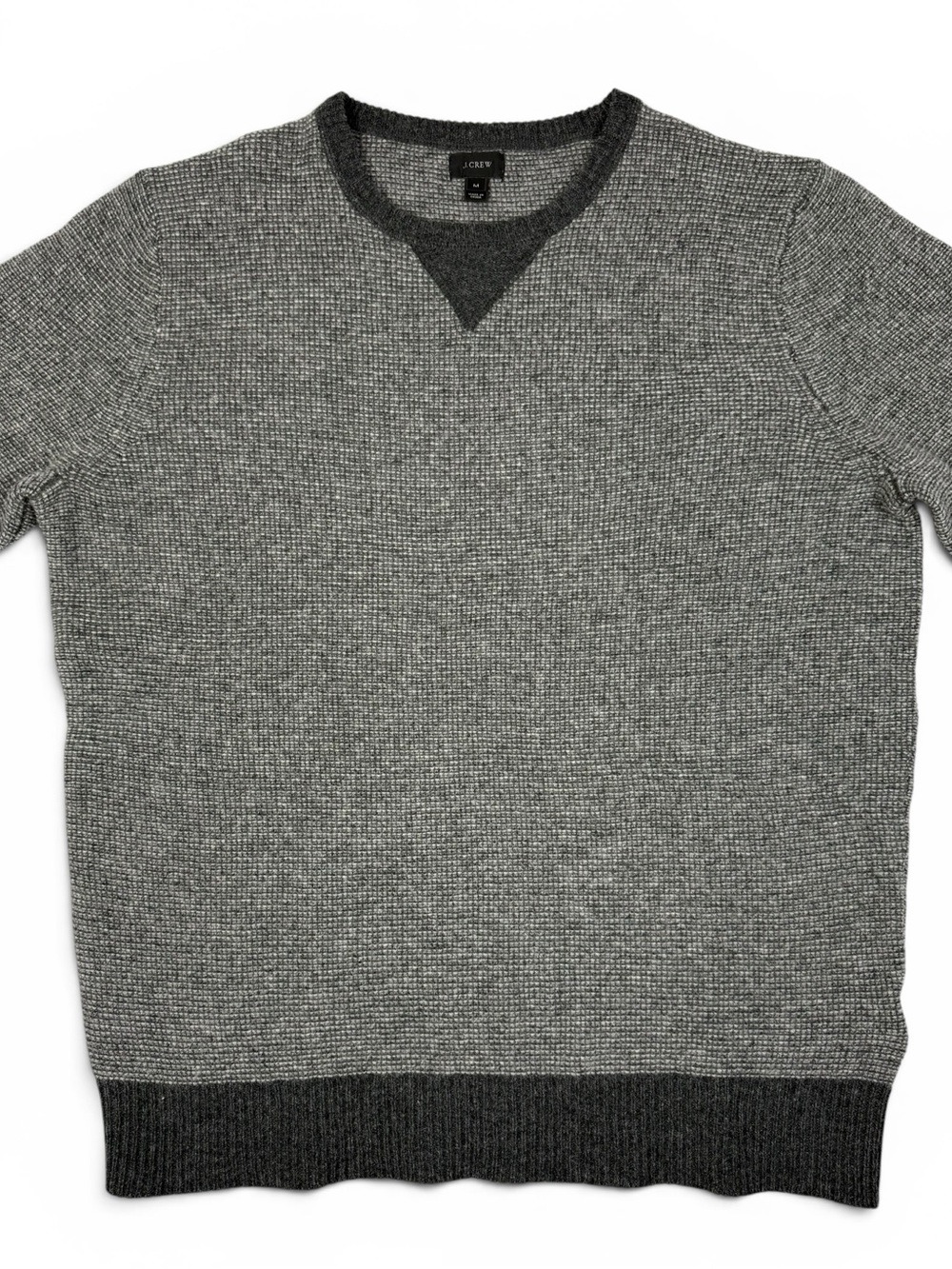 J.Crew Men's Lamb’s Wool Waffle Knit Crewneck Sweater Medium